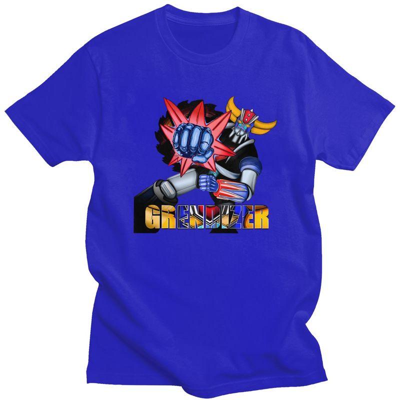 Custom Grendizer Goldorak Ufo Robot T Shirts Men Pure Cotton Tees Goldrake Anime Tshirts ShortSleeve Fashion Tshirt Clothing