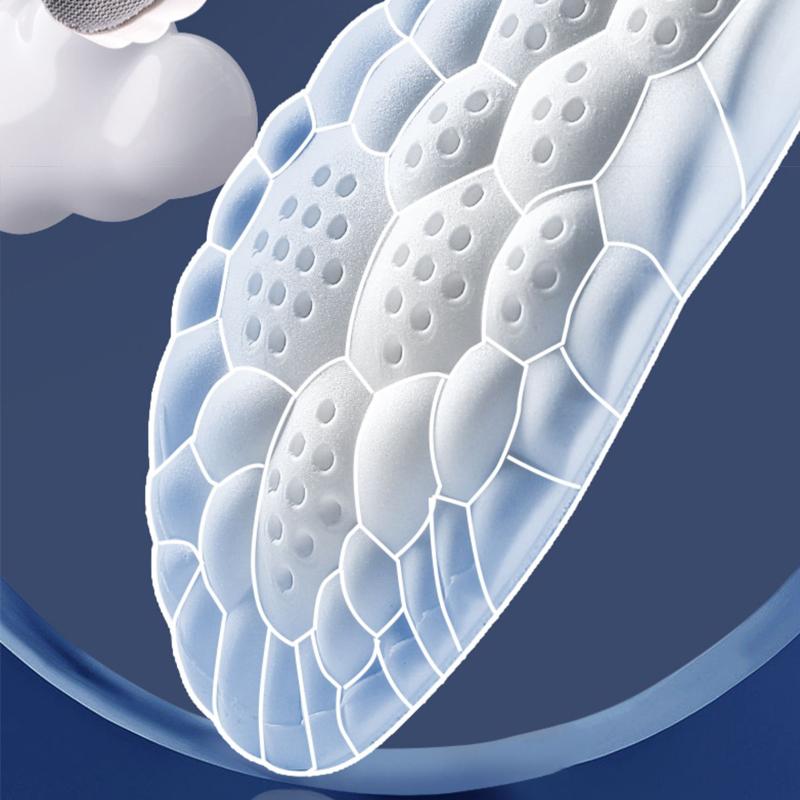 Solette sportive in lattice 4D Cuscinetti per scarpe super morbidi ad alta elasticità Cuscino deodorante antidolore Supporto per arco Solette da corsa Soletta per piede