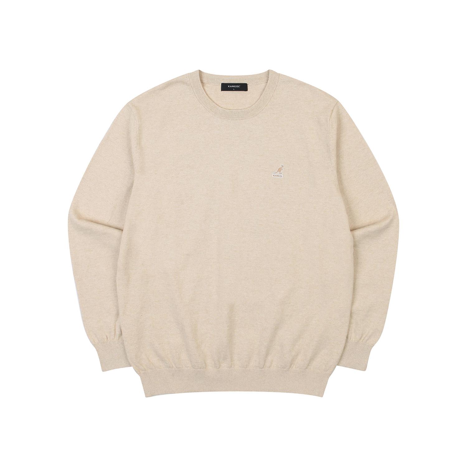 Kangol Round Neck Knit Sweater 1851 Beige Beige/L