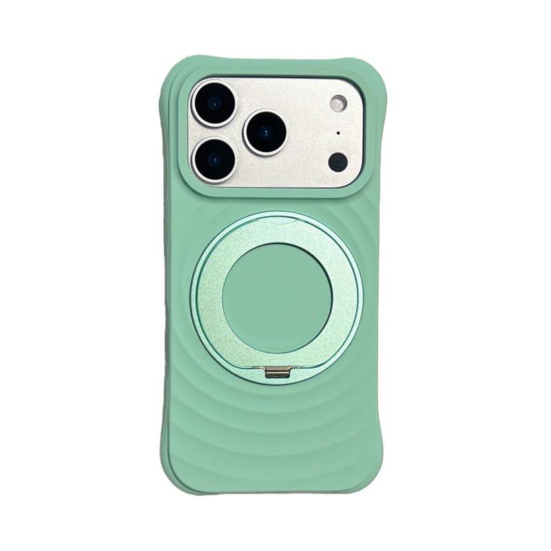 Bo Yang Liquid Silicone Magnetic Rotating Bracket Case for iPhone 17 Pro Max