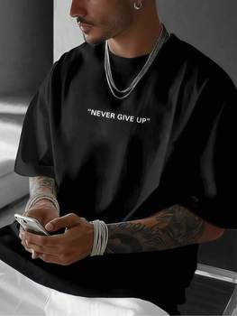 Men's Clothing Motivational Printed Black Tshirt, Graphic Tee, Summer Tops, Shirt, Unisex Casual Crew Neck Tshirt, Plus Siz