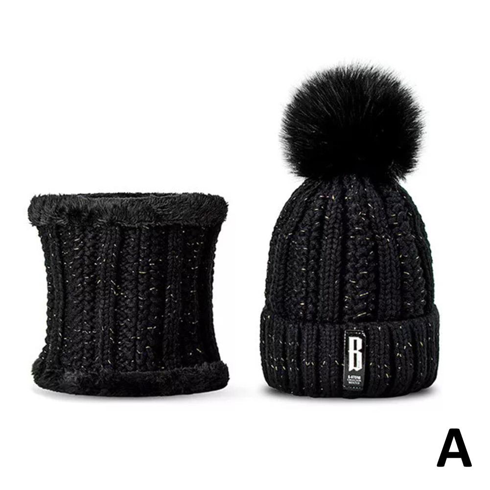 Marke Winter Strickschal Hut Set Dicke Warme Skullies Beanies Hüte für Frauen Solide Outdoor Schnee Reiten Ski Bonnet Caps Mädchen