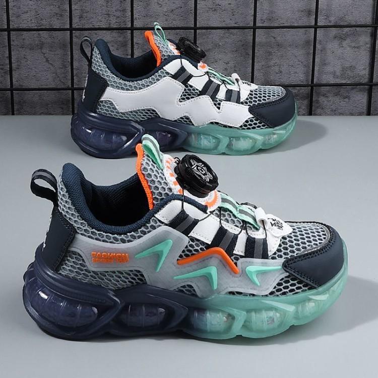 Boy's Hollow Running Shoes - Children's Single Shoes with Ventilation for Sports Use
