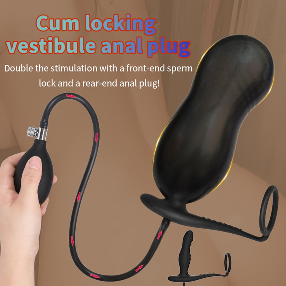 Aufblasbarer Analplug Riesen-Buttplug Anus-Dilatatoren Prostata-Massagegerät Stimulieren Sexspielzeug für Frauen Männer Erwachsener Masturbator