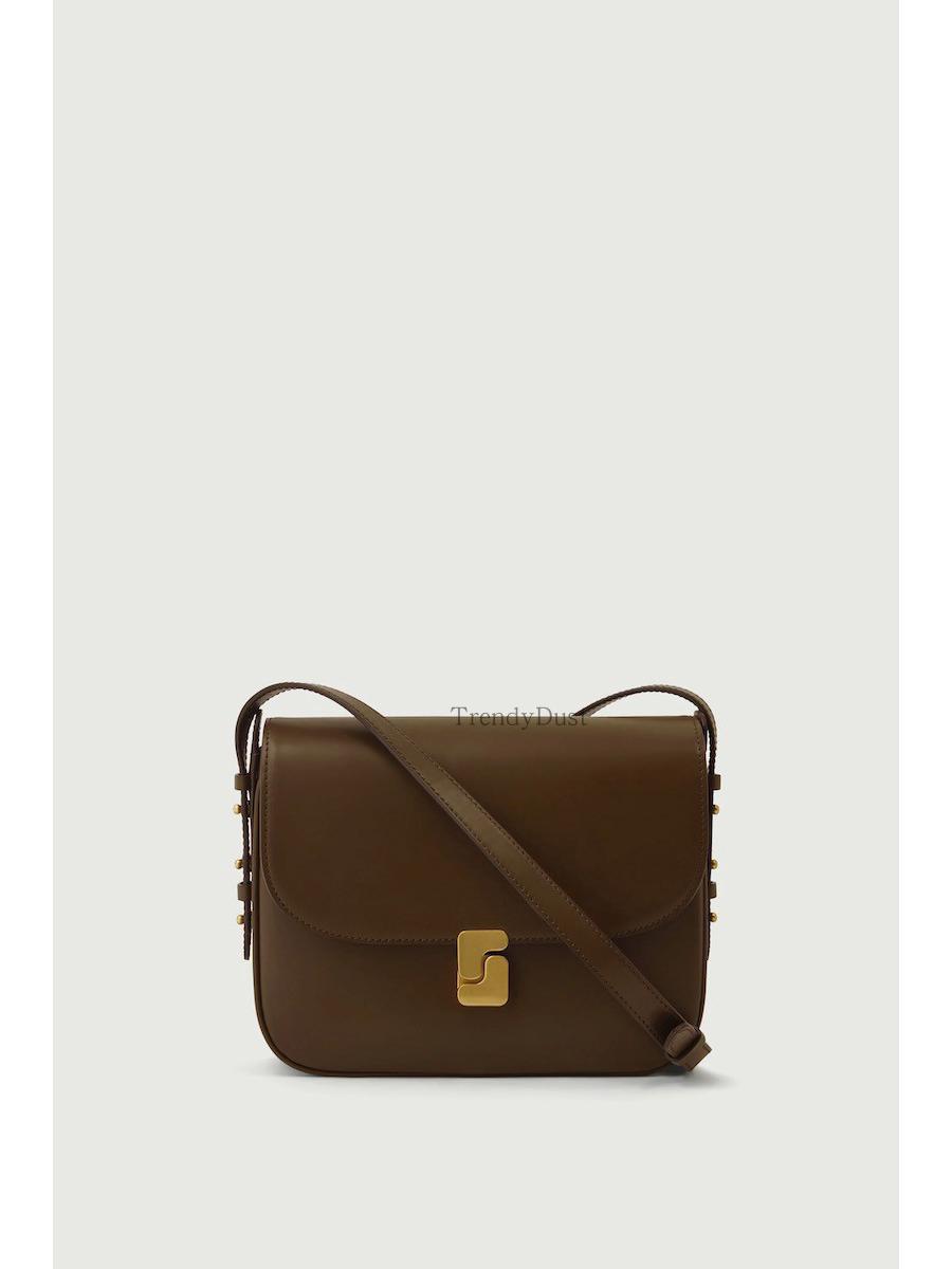 

Сумка через плечо Soeur из французской коровьей кожи черного цвета - классическая и элегантная женская сумка-мессенджер небольшого размера