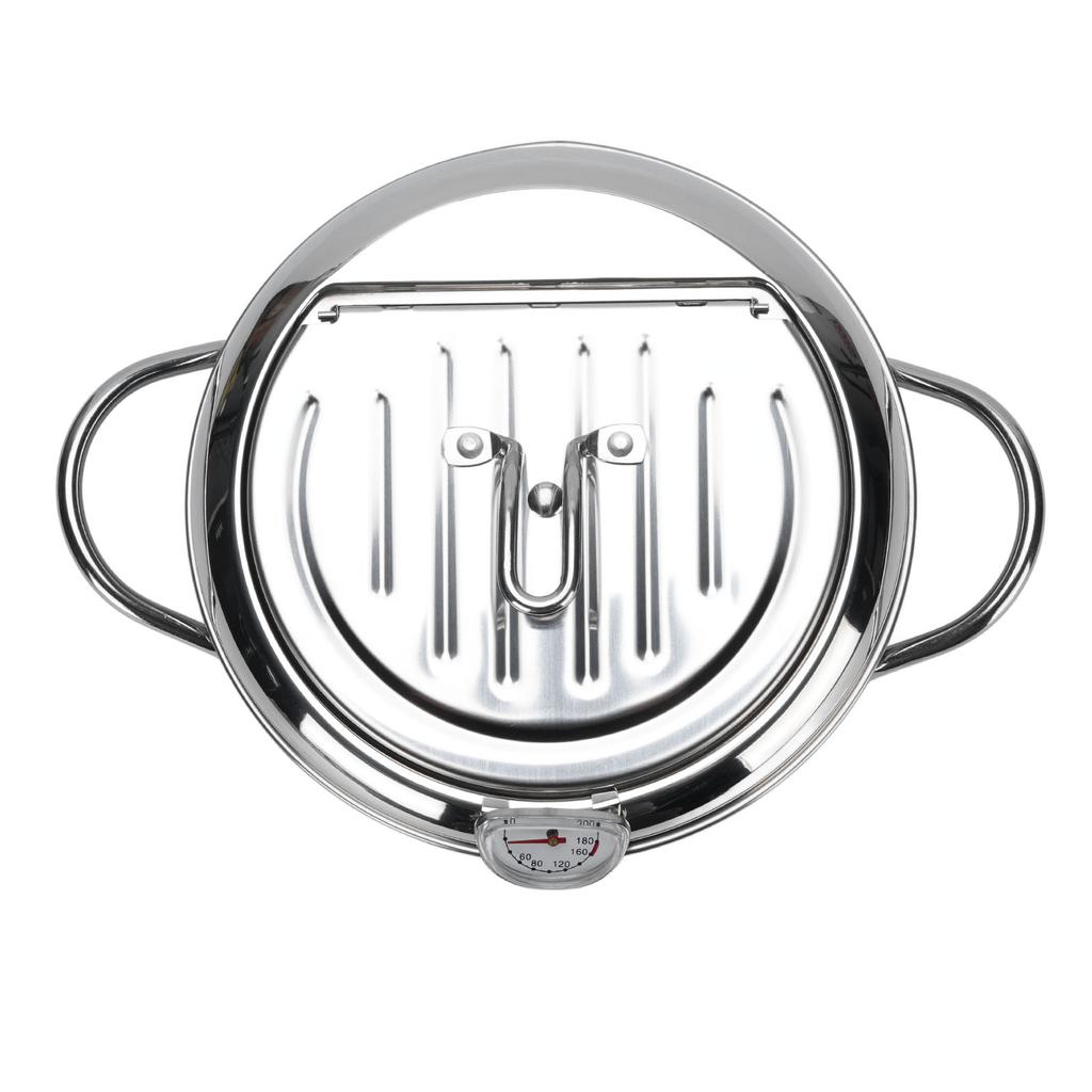 304 Stainless Steel Deep Fryer Pot Temperature Control Multifunctional Oil Saving Thickened with