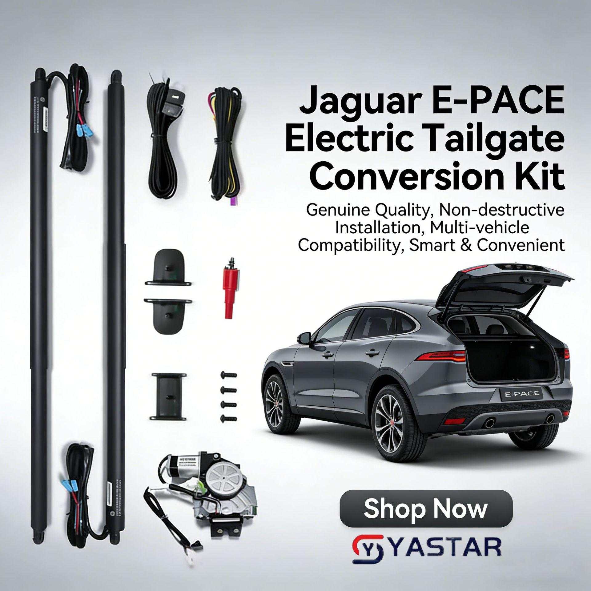 Compatible with Jaguar E-Pace 2018+ Electric Kick-to-Open Tailgate.