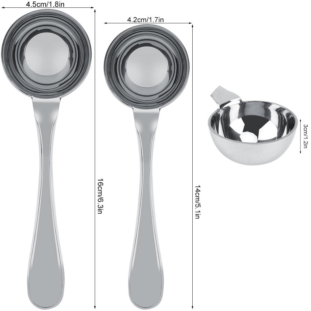 15/25ml Stainless Steel Coffee Scoop Tablespoon Measuring Spoon Long Handle Coffee Spoon for Kitchen Cafe Making