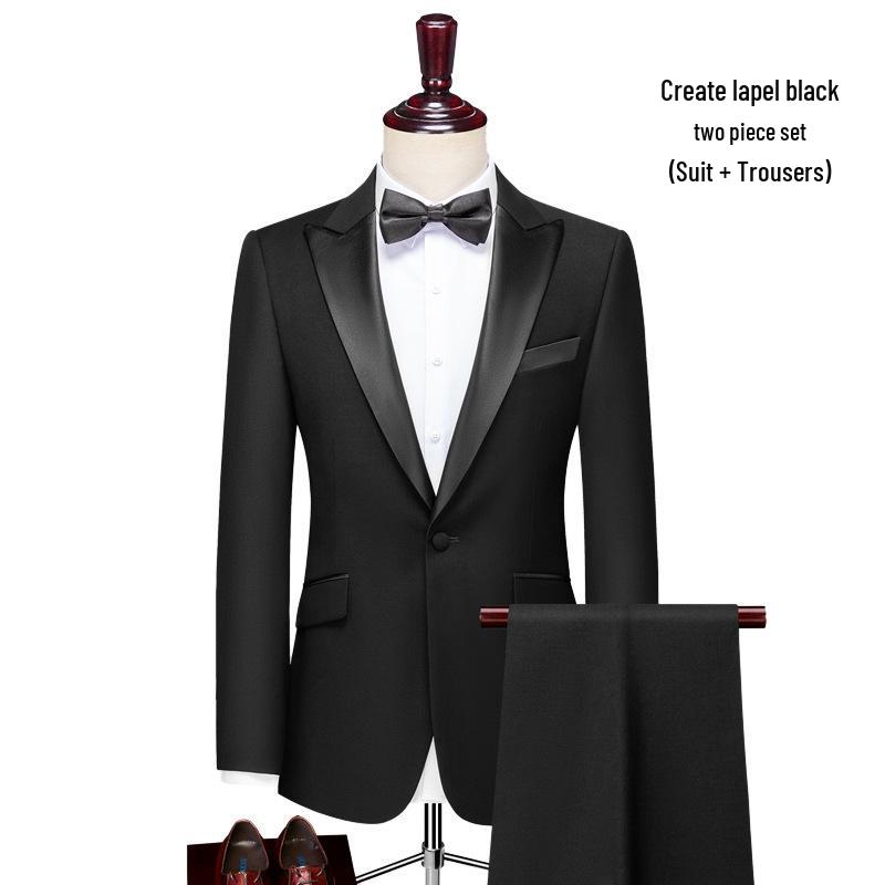 Herren Slim-Fit Hochzeits- & Business-Anzugset - Formelle Kleidung für Bräutigam & Trauzeugen