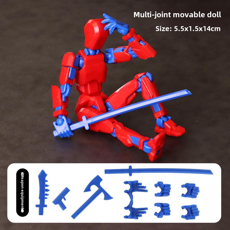 Lucky Doll: 13-Point Articulated 3D Printed Toy, 3rd Gen DIY Stress Relief Figure
