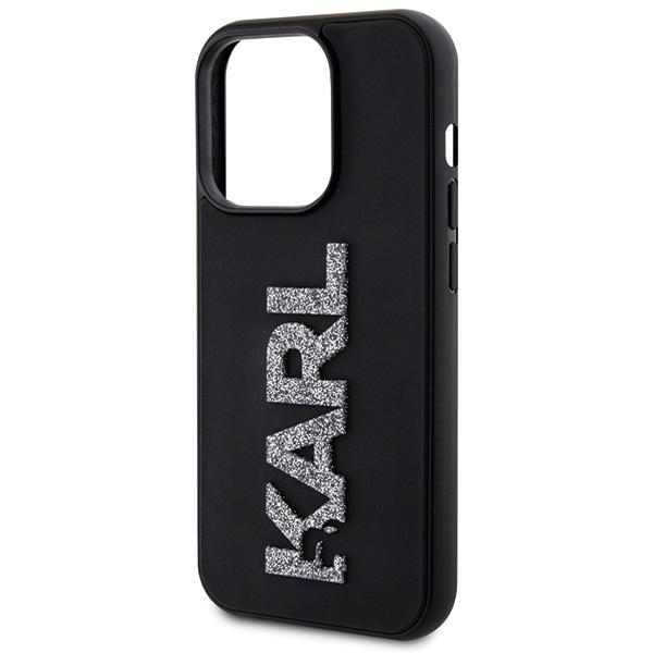 Karl Lagerfeld Klhcp15L3Dmbkck Iphone 15 Pro 6.1 Czarny/Black Hardcase 3D Rubber Glitter Logo