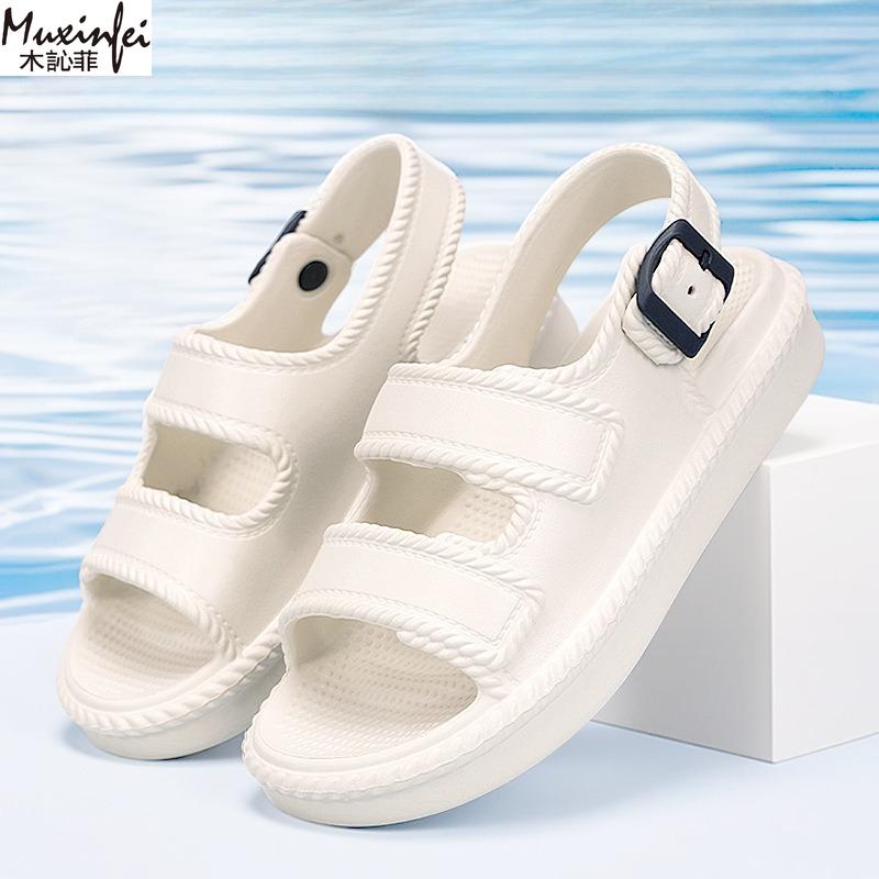 Women's Summer Sandals New  Flat Sandals Plus Size Casual Shoes for Outdoor Wear Single Shoes Stream Tracing Shoes 36-43