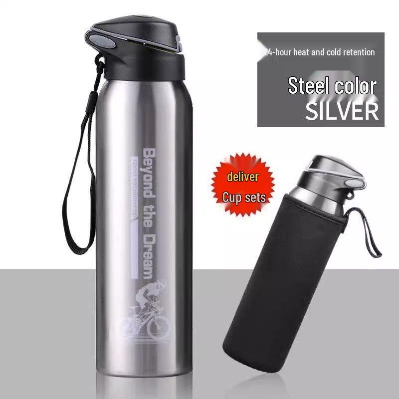 Stainless Steel Insulated Cycling Water Bottle - Large Capacity