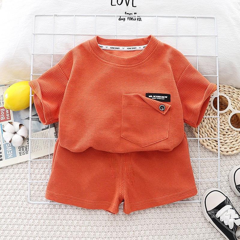 Cotton Soft Baby Boys' and Girls' Clothing Sets Casual Fashion Kids Short Sleevesuits Summer Wear