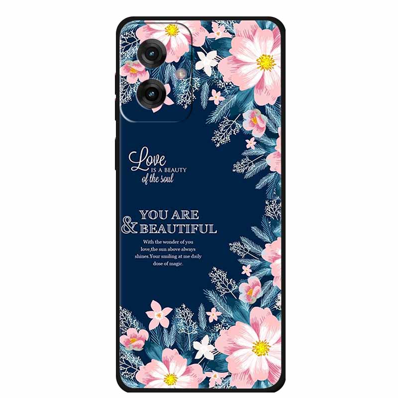 Etui do Motorola Moto G55 5G Luksusowe Miękkie Silikonowe TPU Tylna Osłona Etui na Telefon dla MotoG55 Ochronne Odporne na Wstrząsy Kolorowe Fundas