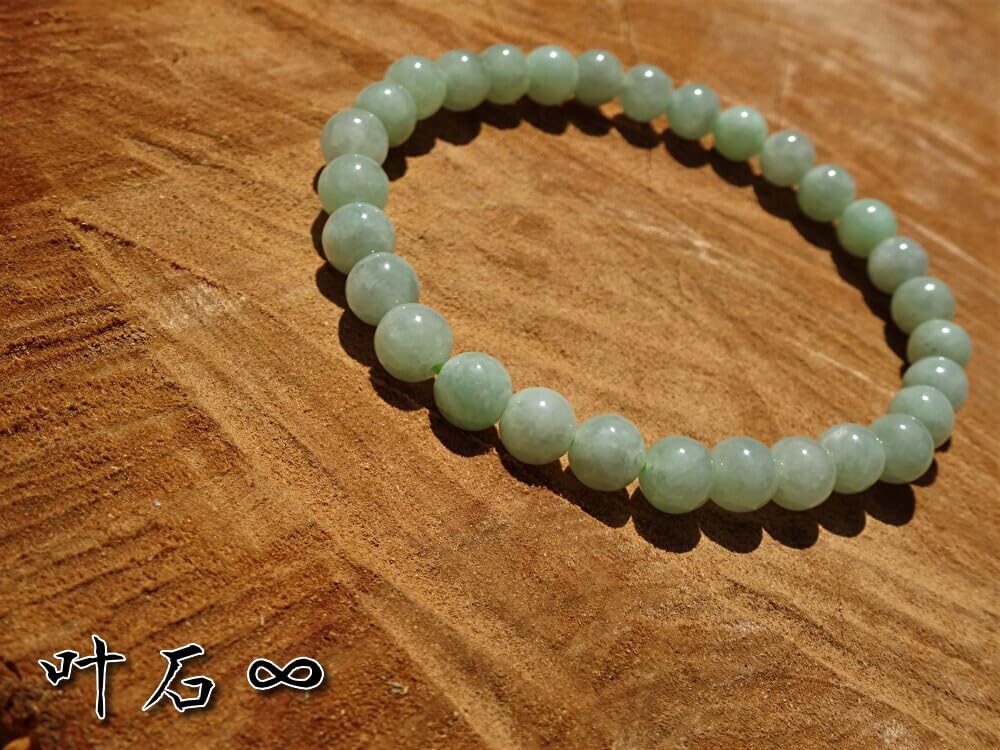 Kanaishi Jadeite Bracelet for Men and Women for Fulfilling and Natural Power Stone 6mm Jadeite 18cm [Amulet Dreams, Goals, Wishes] - (Purification