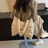 Nylon Puffer Shoulder Bag Women Bowknot Tote Bag Adjustable Strap Female Handbags Purse Causal Crossbody Messenger Bag