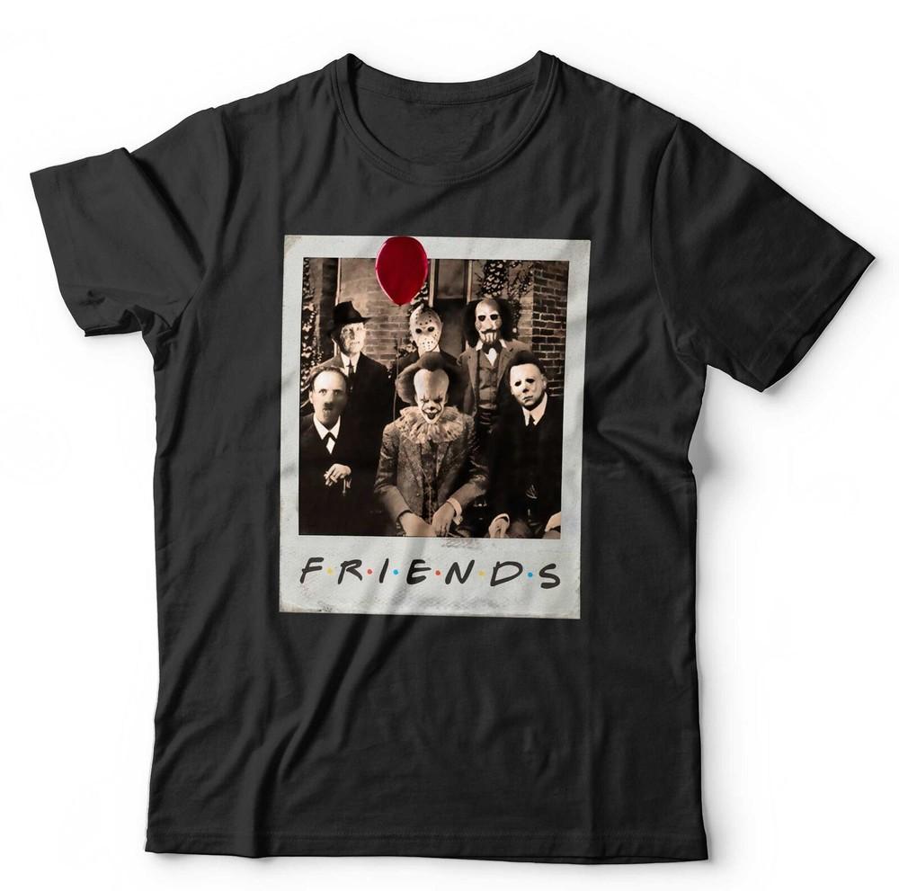 Friends Tshirt Horror Polaroid Unisex Kruger Pennywise Retro Vintage Slasher