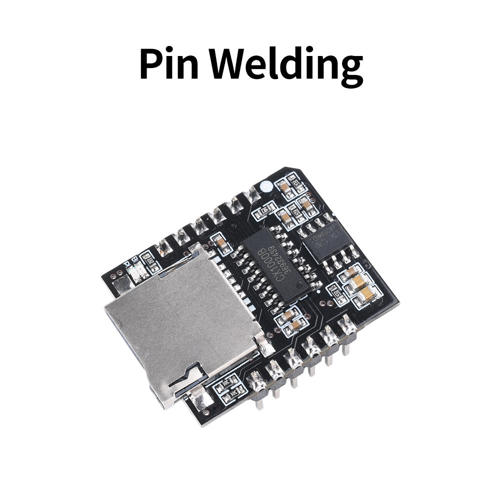 CX1000AM/CX1000BM Serial Port DC 3.3~5.2V MP3 Voice Chip Module 3-5W Speaker Voice Broadcast Custom Audio Module Support TF Card