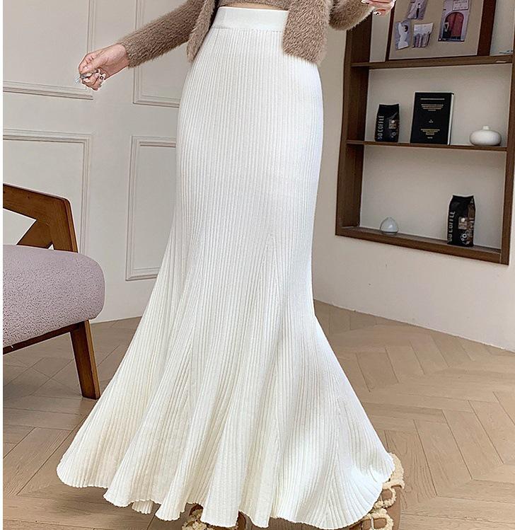 Qipao Underskirt: Elegant Knitted Fishtail Skirt for Autumn/Winter