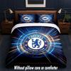 Set Biancheria da Letto Chelsea FC Design 1 Copripiumino + 2 Federe Morbido Traspirante Biancheria da Letto per la Casa
