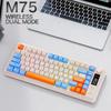 FREEWOLF M75 Wireless Mechanical Gaming Keyboard 2.4G/ Dual Mode 82 Keys RGB Multimedia Anti-Ghosting ABS+PC Private Mold