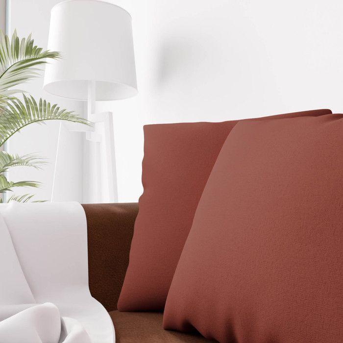 Coussin décoratif 45x45 cm Eclipse brique, par Soleil d'ocre