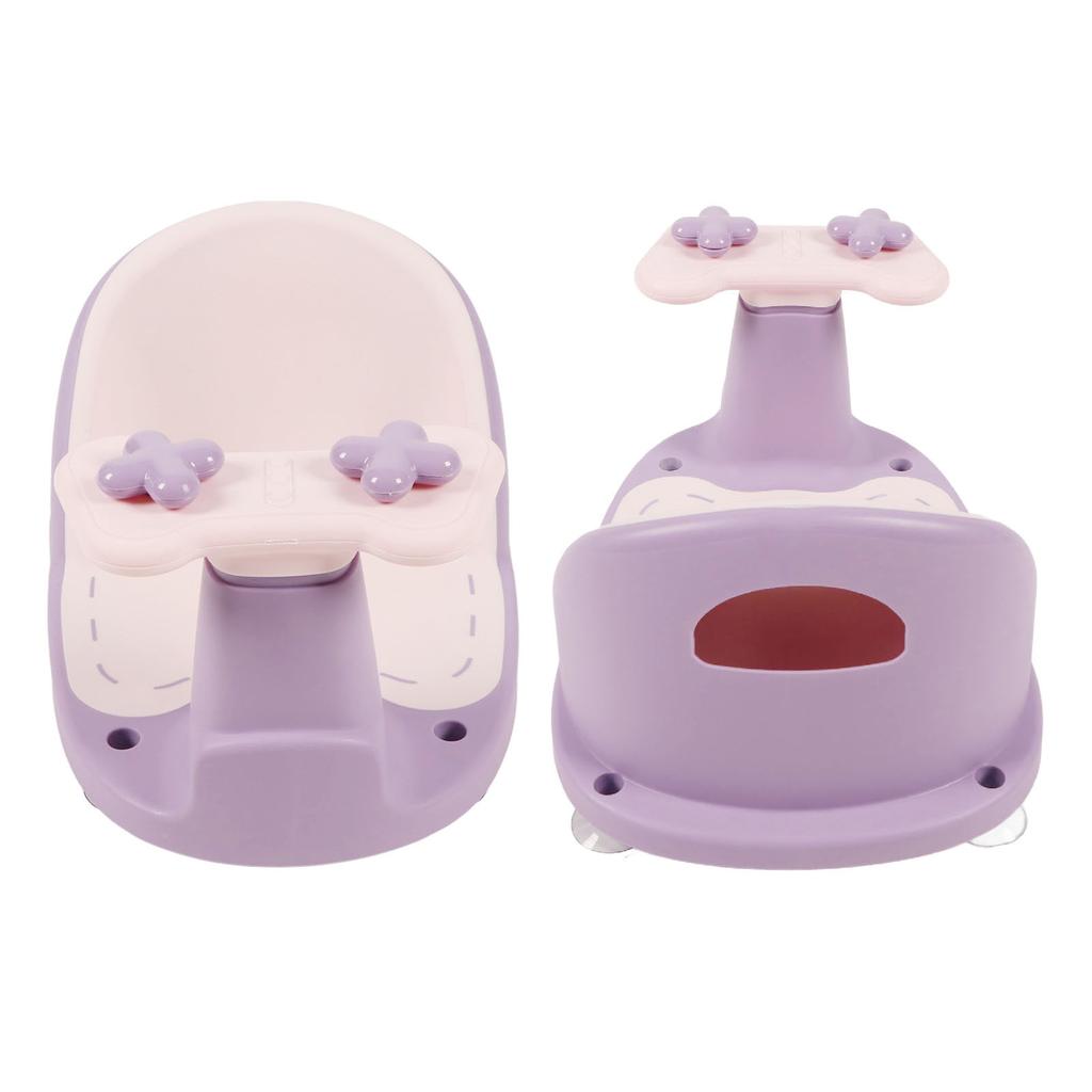 Baby Bath Seating Anti Slip PP Portable Infant Shower Chair with Secure Suction Cups for Washroom Bathroom