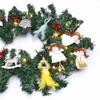 Konstgjord rottinggirlang 2,7 m PVC-simulering Juldekoration Krans Rotting med ljus för hemmet