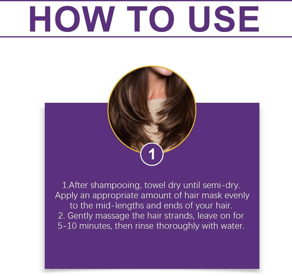 Keratin Care Hair Mask, Moisturizing And Softening Hair Mask, Nourishes Dry Hair And Makes It Naturally Smooth And Shiny