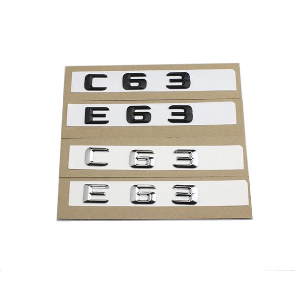 1set New Car Styling For  E63 C63 Emblem Rear Trunk Number Letter Badge Sticker