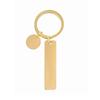 Euro-American Blank Keychain: Long Strip/Round Metal, Holiday Gift