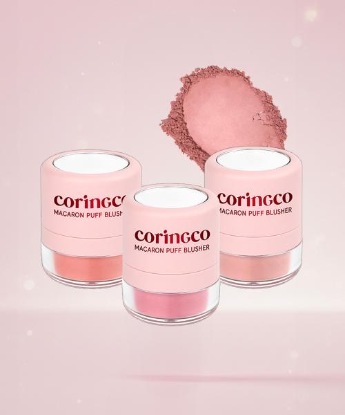 Румяна-пуф Coringco Macaron #01 rose cream