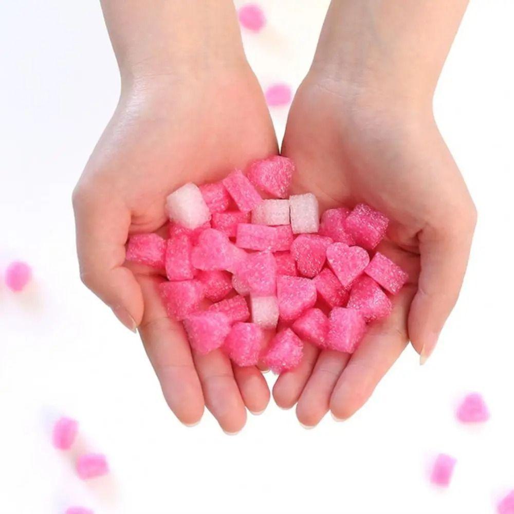 50Pcs Love Heart Shape Wedding Gift Box Fluffy Filler Pink Foam Strip Gift Box Filler  for Gift Box