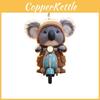 Cute Cartoon Motorcycle Riding Koala Pattern Acrylic Pendant For Decoration Car
