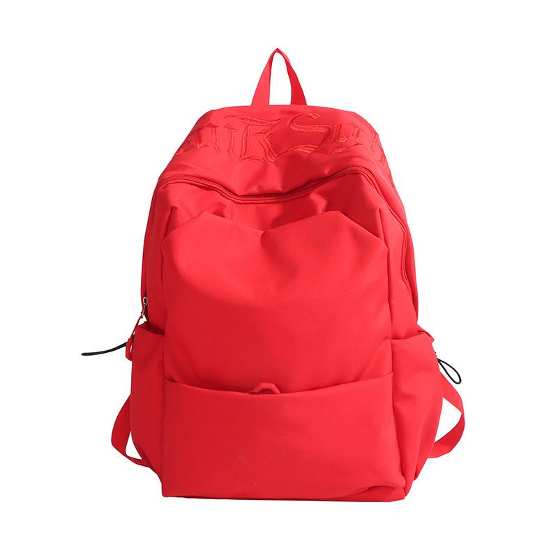 Student schoolbag Mori solid color versatile leisure large-capacity backpack campus class outdoor travel backpack