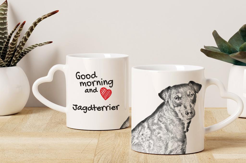 Jagdterrier - Cup with a Dog, Adorable Cup with a Heart-shaped Handle, Universal Gift from the Art-Dog Brand
