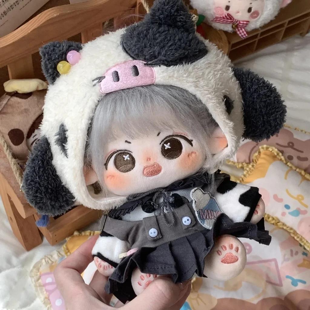 20cm Cotton Doll, Cute Plush Toys with Clothes, Anime Soft Stuffed DIY Dress Up Dolls, Collectible Toy Gift