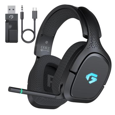 Auriculares Gaming Conexión Auriculares Inalámbricos Baja Latencia Drivers de 50mm Baja Latencia Auriculares PS5 40H Función Giratoria con Ajuste Giratorio Compatibles con