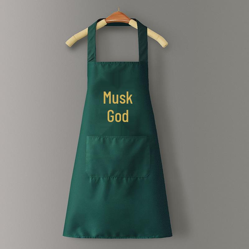 Waterproof & Oil-Proof PVC Logo Apron with Waistband for Kitchen and Catering