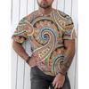 Western Elements 3D Digital Printing Imitation Cotton Men's Short Sleeved T-shirt