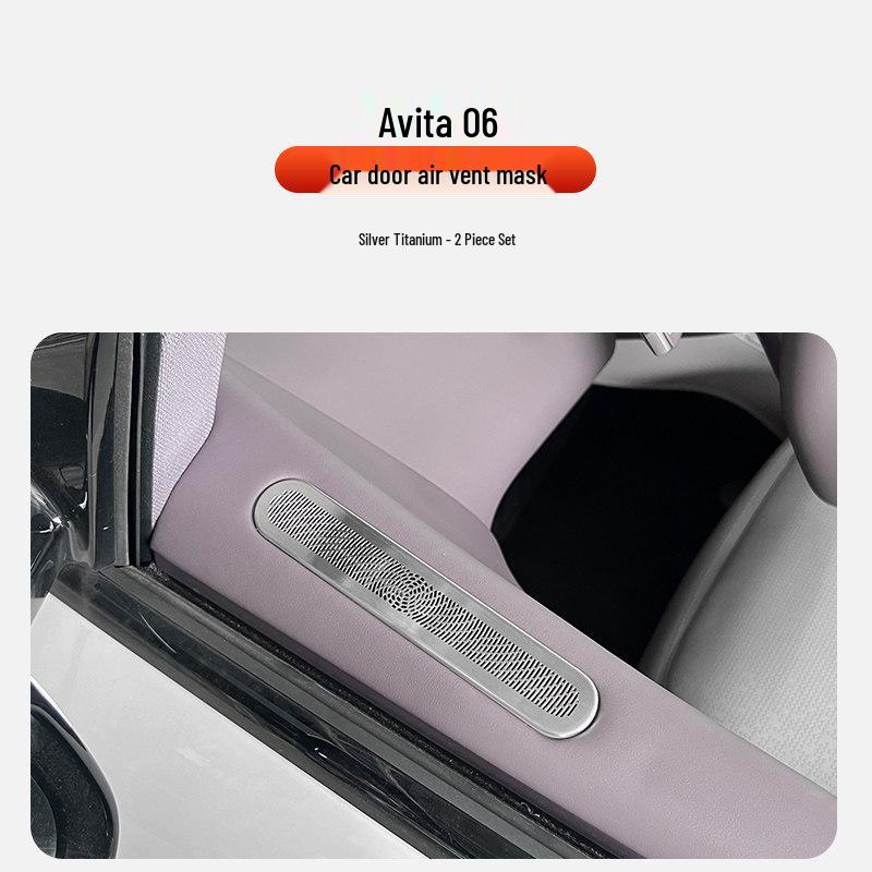Shunyi Stainless Steel Air Outlet & Door Sticker for Avatr 06 Interior Protection