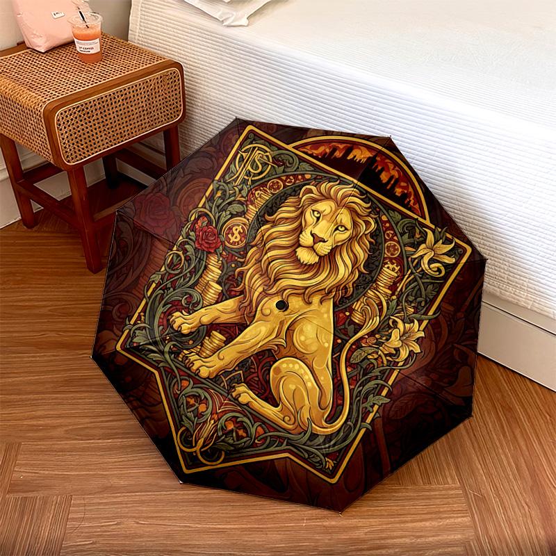 1 PC Automatic Folding Umbrella - Cartoon Pattern, Portable & Foldable Design with 9 Ribs, Christmas Birthday Gifts