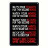 2D Flat Inspirational Quote Metal Iron Sign, Vintage UV Print Wall Art, English Letter Wall Hanging, Retro Home Office Bedroom Decor