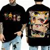Summer Demon Slayer Anime Ninja Print T-Shirt, Loose Casual Y2K Streetwear for Daily Wear and Anime Fans T-Shirt
