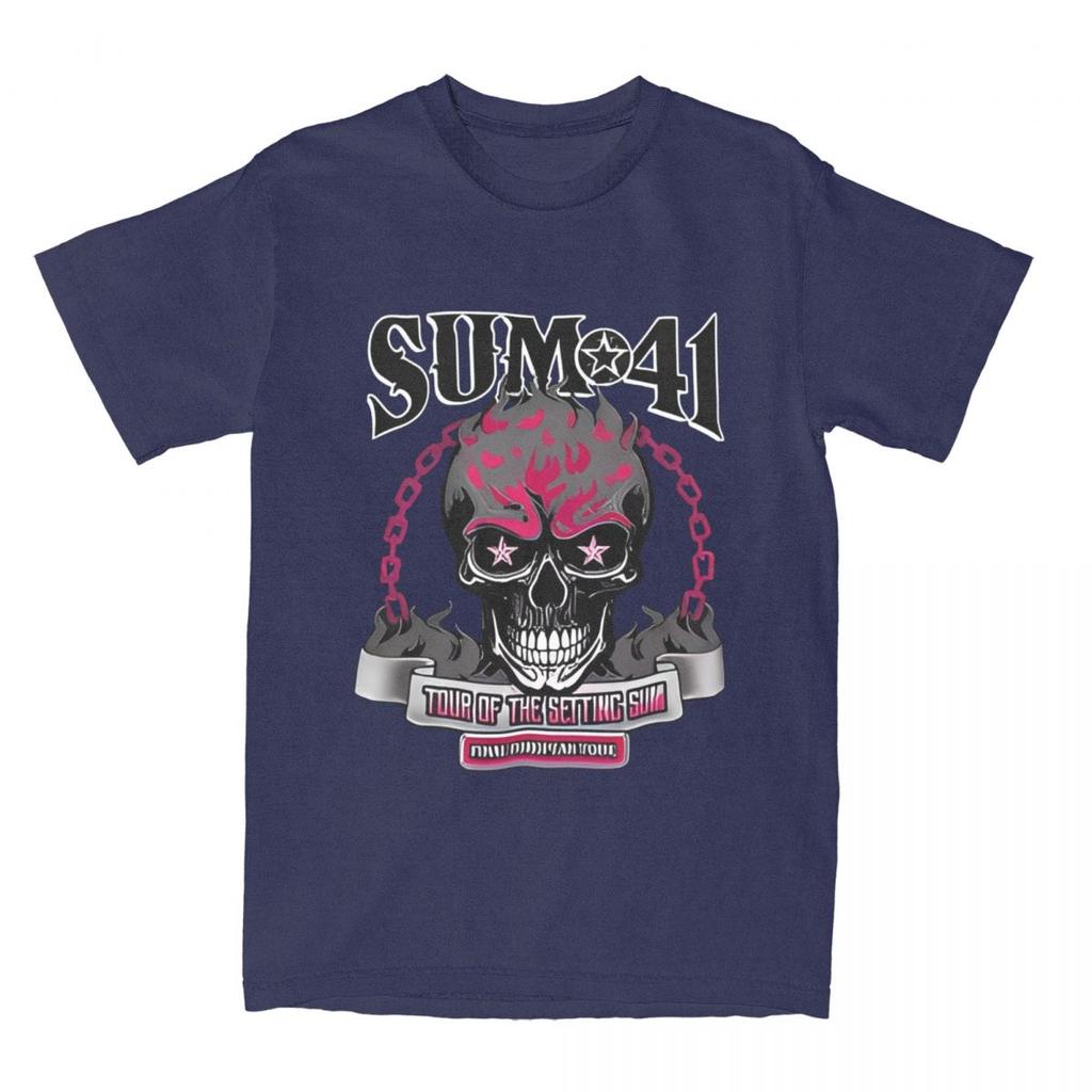 Streetwear T-Shirt Sum 41 Band Baumwoll-T-Shirts Beliebtes T-Shirt für Erwachsene Sommer Geniales Muster Männer Frauen Kurzarm-Tops