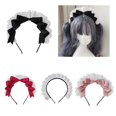 Schleifenstirnband Lolita Kopfschmuck Dienstmädchen Kopfschmuck Große Schleifen Haarband Schleifen Stirnband Lolita Stirnband Schleifenknoten Stirnband