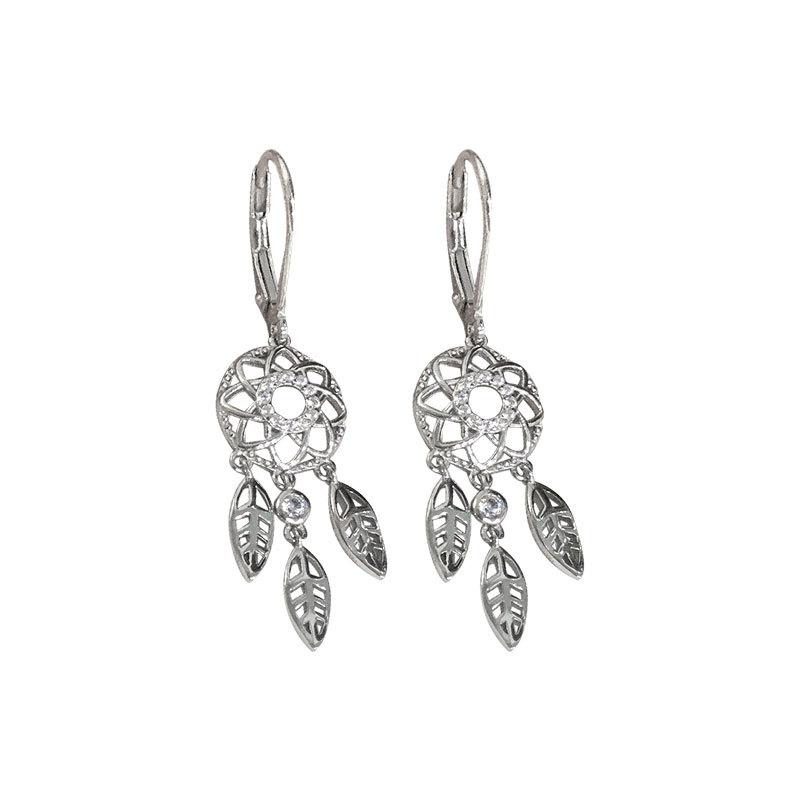 New Chinese Style Ancient Dream Catcher Ear Button Temperament Light Luxury Niche High-end Earrings New Trend