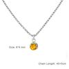 Clear Zircon 12 Month Birthstone Charm Necklace for Women Stainless Steel Thin Box Chain Necklace Jewelry Birthday Gift 2026