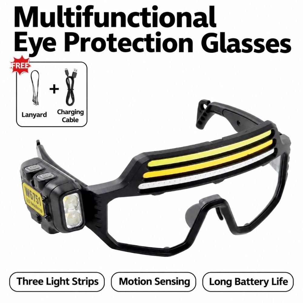 Three Light Source USB Rechargeable Headlamp Multi Angle Multi Angle Work Light  For Adults